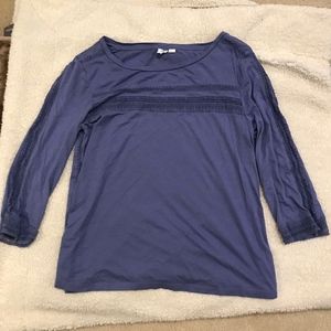 Long Sleeve Blue Blouse